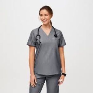 Figs Scrub Top Graphite Grey XXS
